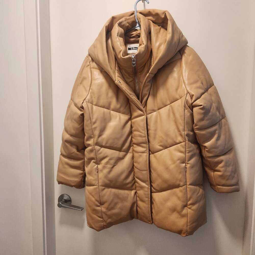 Abercrombie & Fitch Water-Resistant Puffer Jacket with Hood – Size L